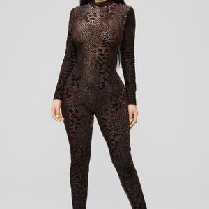 “Do you feel me” brown jumpsuit